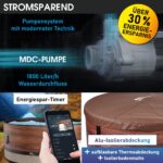 MSpa Duet Aufblasbarer Whirlpool 4-8 Personen | Ø125-224cm | bis 144 Massagedüsen | Heizung Timer Abdeckung | In-Outdoor Spa – Bild 8