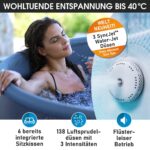 MSpa Tidal Aufblasbarer Whirlpool 4-8 Personen | Ø125-224cm | bis 144 Massagedüsen | Heizung Timer Abdeckung | In-Outdoor Spa – Bild 5