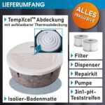 MSpa Cocoon Whirlpool 4-8 Personen | Ø125-224cm | bis 144 Massagedüsen | Heizung Timer Abdeckung | In-Outdoor Aufblasbarer Spa – Bild 10