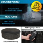 MSpa Starry Aufblasbarer Whirlpool 6 Personen Ø204x70cm | 138 Massagedüsen | LED | Heizung & Timer | In-Outdoor Bubble Spa – Bild 8