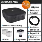 MSpa Tekapo Aufblasbarer Whirlpool 4 Personen 158x158cm | 108 Massagedüsen | Heizung & Timer | In-Outdoor Bubble Spa – Bild 7