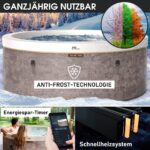 MSpa Cocoon Whirlpool 4-8 Personen | Ø125-224cm | bis 144 Massagedüsen | Heizung Timer Abdeckung | In-Outdoor Aufblasbarer Spa – Bild 12