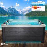 MSpa Frame Oslo Whirlpool 6 Personen | 160-180cm | Feste Außenwand | LED | Winterfest Ganzjährig | Sapphire Amber Aero Plus – Bild 2