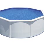 Gre Fidji Aufstellpool Stahl rund 300x120cm | Abnehmbar | Weißes Design | Gartenpool KIT300ECO