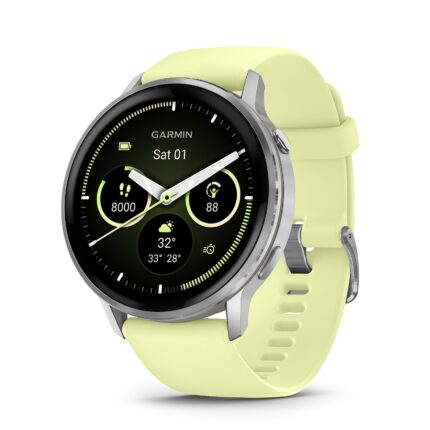 Garmin Venu 4 45mm AMOLED GPS-Fitness-Smartwatch mit Telefonfunktion Sprachassistenz Fitnesstracker Grau Silber