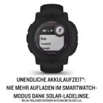 Garmin Instinct 2 Solar Tactical 45mm GPS-Multisport-Smartwatch Solarladung Militärstandard Outdoor Pulsuhr Schwarz – Bild 3