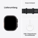 Apple Watch Ultra 2 GPS + Cellular 49mm Titan Schwarz Ocean Band Smartwatch Always-On Generalüberholt Refurbished EKG – Bild 6