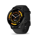 Garmin Venu 3 45mm AMOLED GPS-Fitness-Smartwatch mit Telefonfunktion Sprachassistenz Fitnesstracker Schwarz Schiefergrau