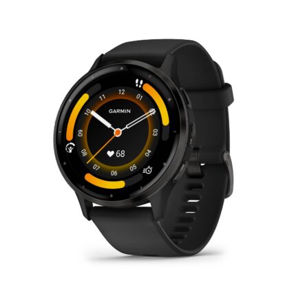 Garmin Venu 3 45mm AMOLED GPS-Fitness-Smartwatch mit Telefonfunktion Sprachassistenz Fitnesstracker Schwarz Schiefergrau