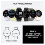 Garmin Venu 4 45mm AMOLED GPS-Fitness-Smartwatch mit Telefonfunktion Sprachassistenz Fitnesstracker Grau Silber – Bild 5