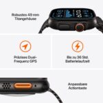 Apple Watch Ultra 2 GPS + Cellular 49mm Titan Schwarz Ocean Band Smartwatch Always-On Generalüberholt Refurbished EKG – Bild 3