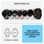 Garmin Venu 3 45mm AMOLED GPS-Fitness-Smartwatch mit Telefonfunktion Sprachassistenz Fitnesstracker Schwarz Schiefergrau – Bild 7
