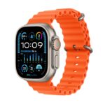 Apple Watch Ultra 2 GPS + Cellular 49mm Titan Orange Ocean Band Smartwatch Always-On Generalüberholt Refurbished EKG