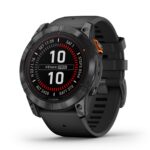 Garmin Fenix 7X Pro Solar 51mm GPS-Multisport-Smartwatch Pulsuhr LED-Taschenlampe 37 Tage Akku Schwarz Schiefergrau