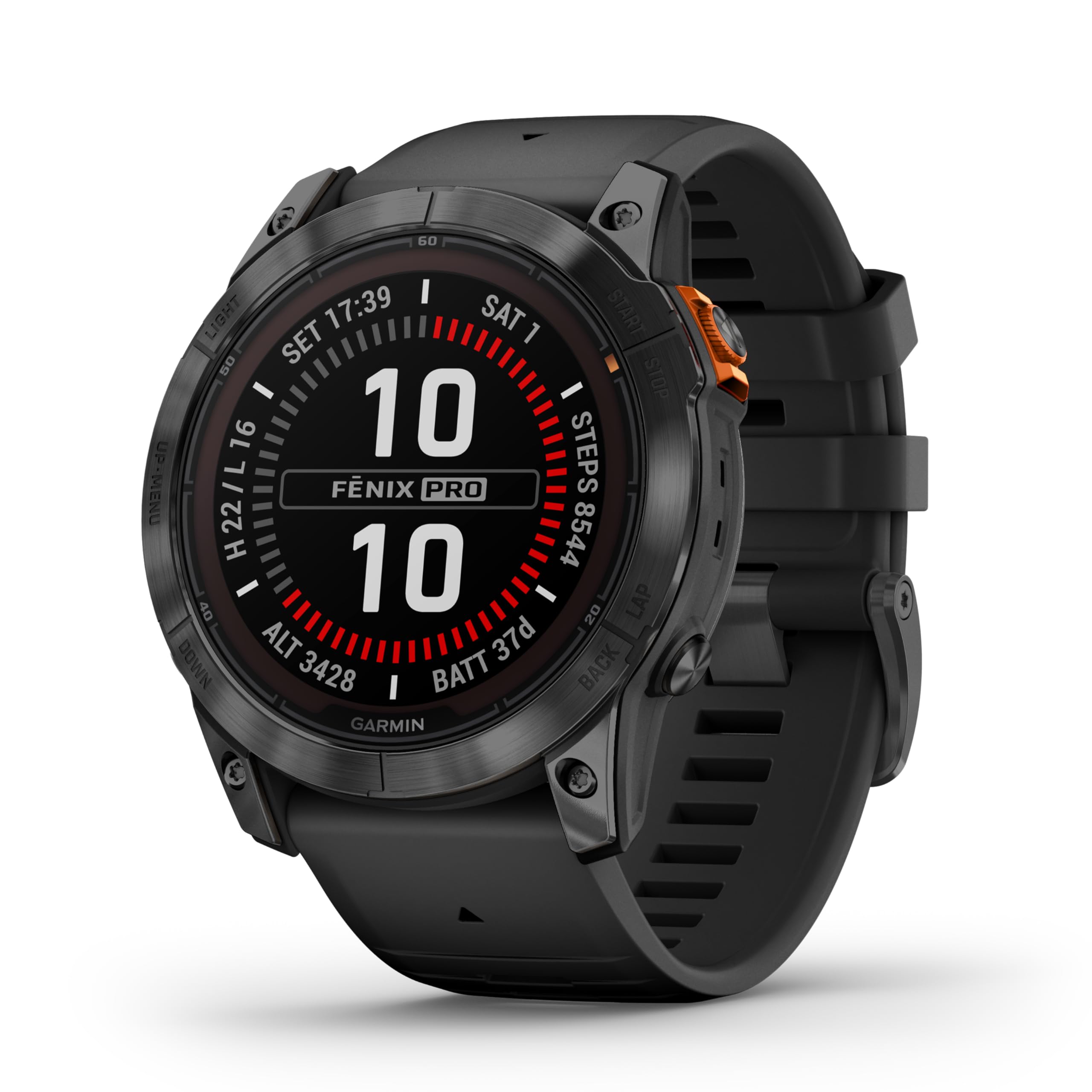 71XYf6lHQrL Garmin Fenix 7X Pro Solar 51mm GPS-Multisport-Smartwatch Pulsuhr LED-Taschenlampe 37 Tage Akku Schwarz Schiefergrau – Bild 1