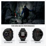 Garmin Fenix 7X Pro Solar 51mm GPS-Multisport-Smartwatch Pulsuhr LED-Taschenlampe 37 Tage Akku Schwarz Schiefergrau – Bild 5